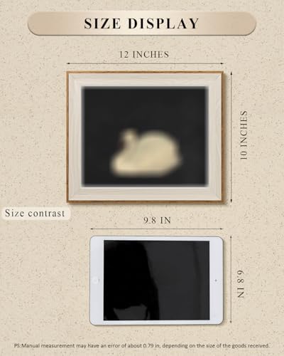 VIYYIEA Framed Minimalism Rabbit Canvas Wall Art - Image 3