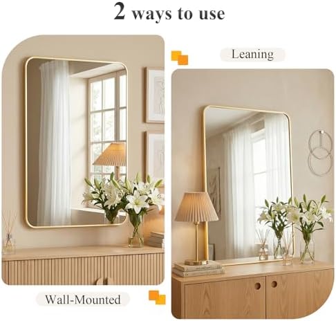 Sweetcrispy Bathroom Wall Mirror, Vanity Mirrors - Image 3