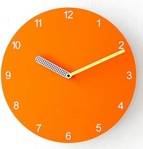 Stephanie Imports Modern Minimalist Orange & Yellow Wall Clock - Image 2