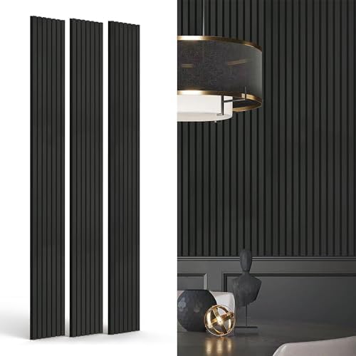 3-Pack Wood Slat Wall Panel for Interior Wall Decor Noise Cancelling 94.5" x by premiumqualitypeelandsticktile