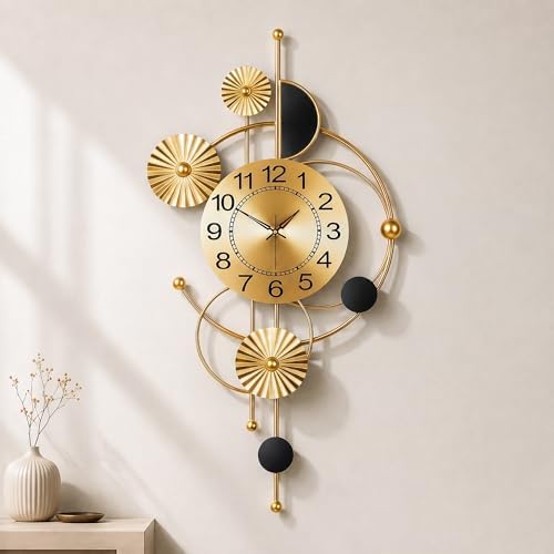 32" Modern Large Wall Clock Decorative Metal Art by Axioglo