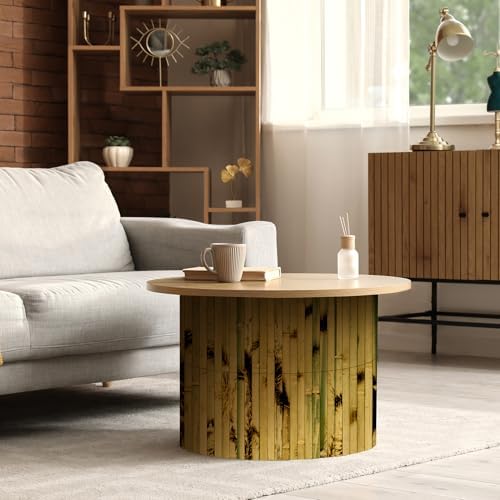 Art3d 12 x 96 in Pole Wrap Natural Bamboo Wall Panel, Light Burned - Image 3