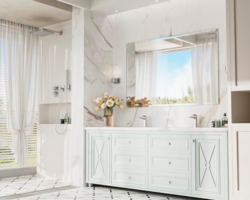 Keonjinn 55 x 36 Inch Beveled Bathroom Mirror - Image 2