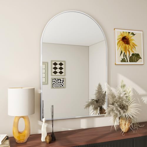 BEAUTYPEAK 26"x38" Arch Bathroom Wall Mirror by BEAUTYPEAK