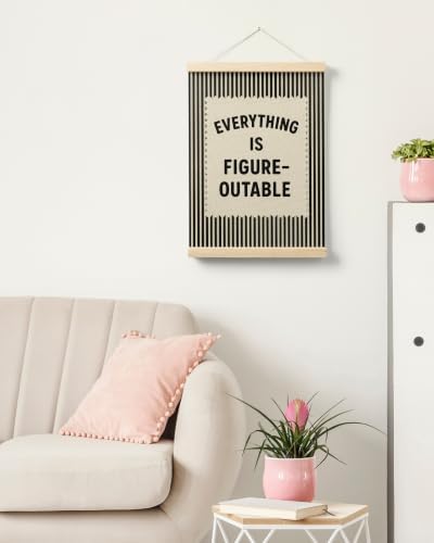 FGFK Everything Is Figureoutable Inspirational Wall Art Poster Hanger Frame - Image 7
