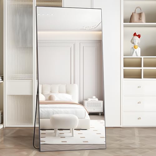 Full Body Mirror 193 x 86 cm Floor Mirror, Large Black Rectangular - Image 4