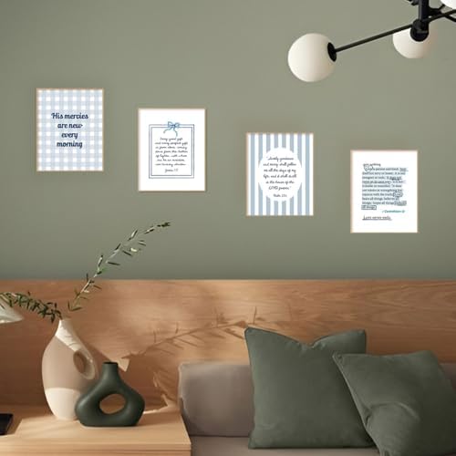 Blue Coquette Wall Art Room Decor Posters, Christian Room Bathroom Bedroom Dorm - Image 4