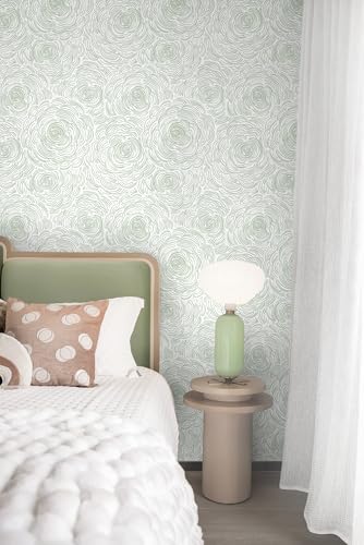 Toduso Modern Peel and Stick Wallpaper Green Contact Paper Sage Green - Image 4
