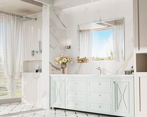 Keonjinn 48 x 36 Inch Beveled Bathroom Mirror - Image 2