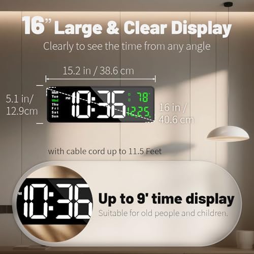 Digital Wall Clock with Automatic Brightness - Image 2