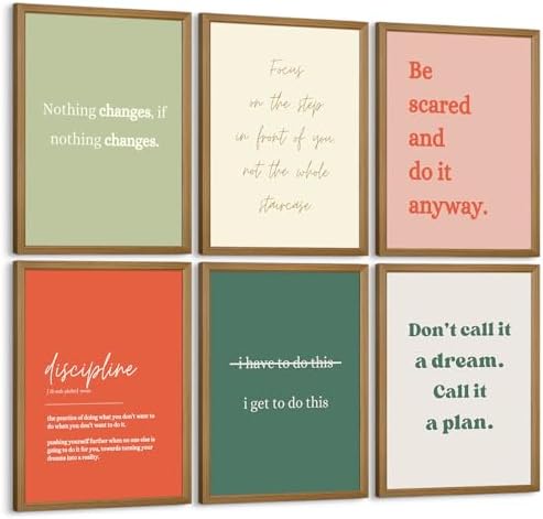 Office Wall Art Motivational Posters Inspirational Quote Canvas Wall Decor by Youillne