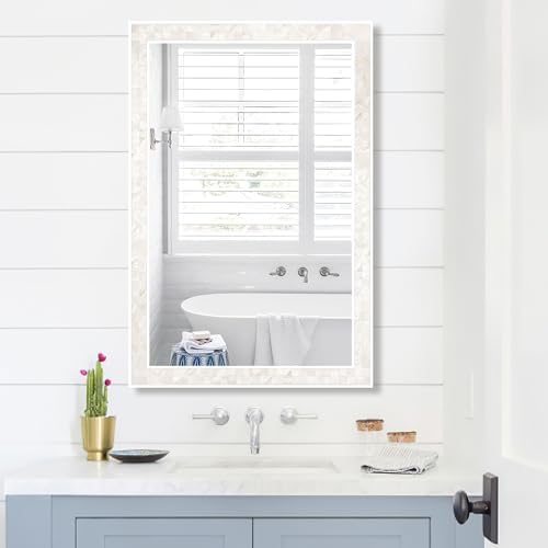 Tanmicoshomy White Shell Framed Wall Mirrors - Image 5