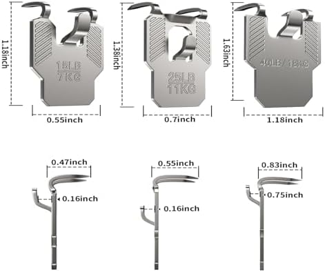 25Pcs 15 25 40 LB Drywall Picture Hangers Claw Hooks Heavy Duty - Image 2