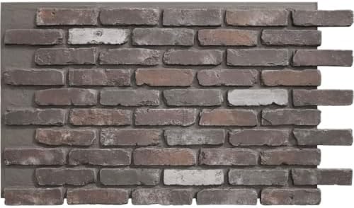 EverStone Aged Brick Faux Brick Panel, 46 7/8"W x 27"H x 1 1/4"D, French by EkenaMillwork