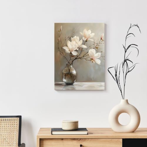daktenn Floral Canvas Wall Art Bathroom Wall Art Pictures Wall Decor Home Decor - Image 3