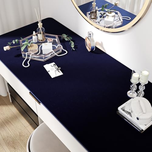Dark Blue Velvet Wallpaper Peel and Stick Felt Drawer Liner Sheets - Image 4