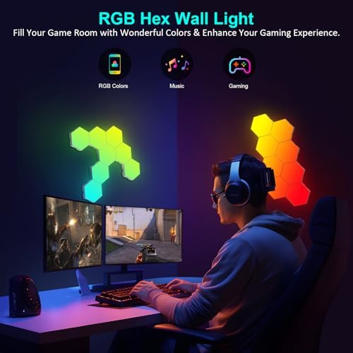 20-Pack Hexagon Light Panels – Smart RGB LED Wall Lights - Image 5