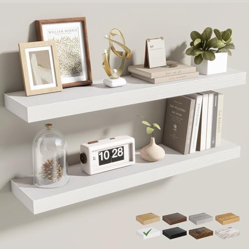 Acovy 30 Inch Floating Shelves for Wall 2 Pack, Wall Mounted Floating Shelf by Acovy