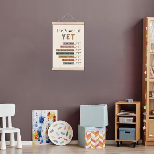 The Power of YET Growth Mindset Posters Hanger Frame, Motivational Wall Art - Image 6
