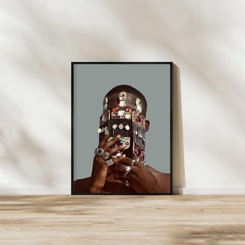 Man Portrait Wall Art Black Men Art Afro King Poster 16x20 Inch Unframed - Image 3