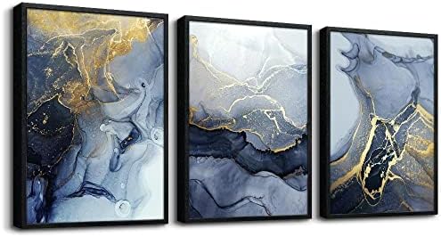Black Framed Canvas Wall Art For Bedroom Abstract Wall Decor For Living Room by DZRWUBHS