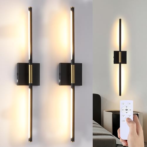 27 in Battery Operated LED Wall Sconces, 10000mAh Rechargeable, 2 Pack by Unknown