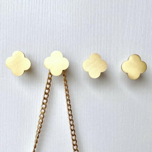 Solid Brass Decorative Wall Hooks, Coat Backpack Purse Towel Screw-in Hangers - Image 2
