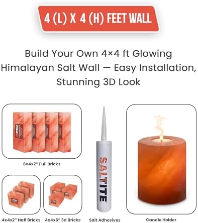3D 4x4 Himalayan Salt Wall Panel Kit - Image 3