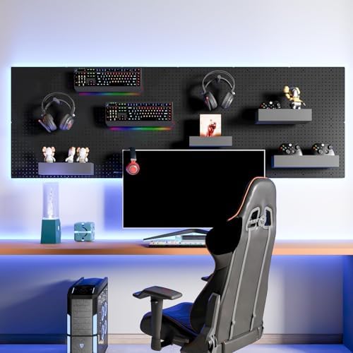 FZK Modular Plastic Pegboard Wall Organizer Kit, 4 Panels - Image 7