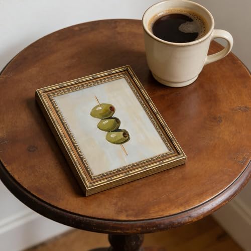Gold Framed Wall Art Vintage Dirty Martini Olives Wall Art Retro Green Olives - Image 5