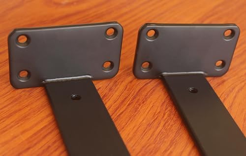4 Pack - 9 inch Black Hidden L Shelf Bracket Iron Floating Shelf Brackets - Image 3