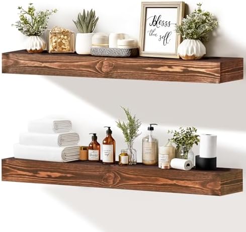 Floating Shelves, 36 x 7 Inch Fireplace Mantel by YLYHSST