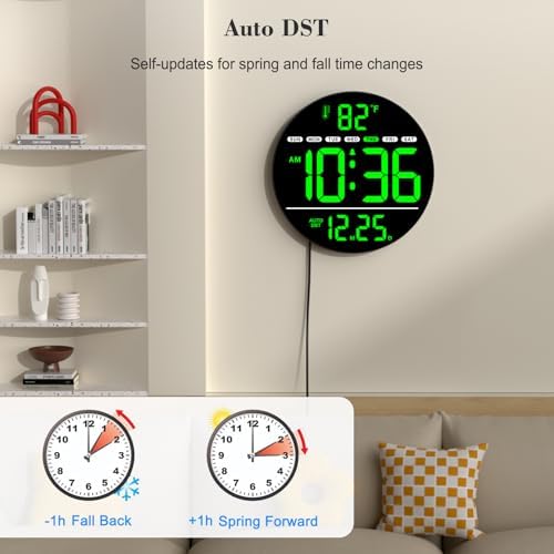 WallarGe Electric Large Digital Wall Clock - Image 4