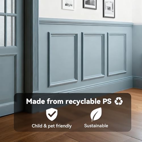 Upick Peel and Stick Wainscoting Pre-Cut Wall Molding Kit - Image 4