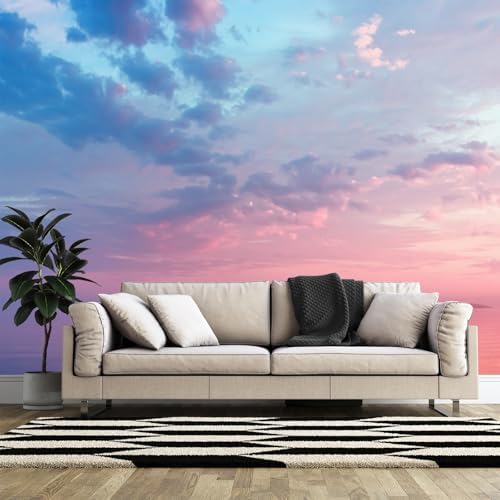 Dreamy Pink Purple Sunset Ocean Cloud Wallpaper Peel Stick - Image 2