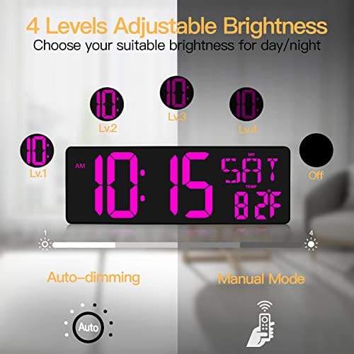 XREXS 17.2 Inch Large Digital Wall Clock - Image 5