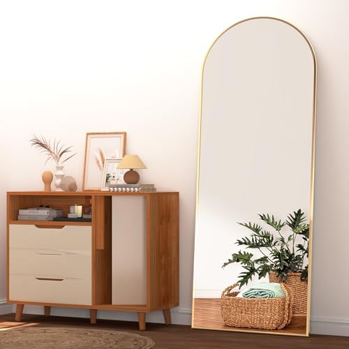 Arched Full Length Mirror 64"x21" Arch Floor Mirror by NEUWEABY