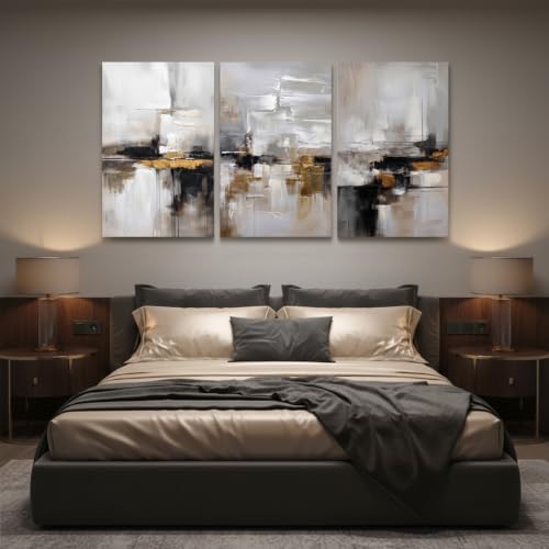 Neutral Abstract Landscape Textured Modern Wall Art - Image 4