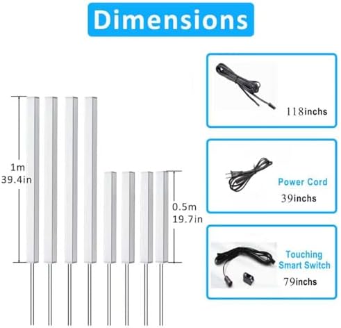 LED Wall Panel Lights, Wood Slat Wall Panel LED Strip Light, 3000K Touchable - Image 5