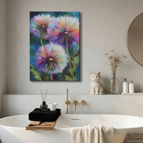 ZERILYN Ship Next Day Vibrant Floral Canvas Art Dreamy Flower Wall Decor Modern - Image 4