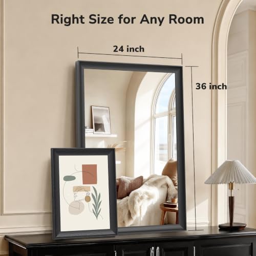 USHOWER 24x36 Inch Black Bathroom Mirrors - Image 6