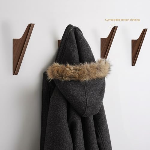 Walnut Wood Wall Hooks - Image 2