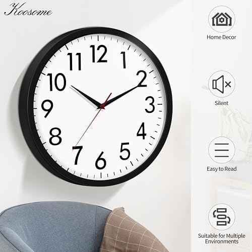 4 Pack Multi-Time Zone Clocks Silent Non Ticking Quartz Battery Operated - Image 5