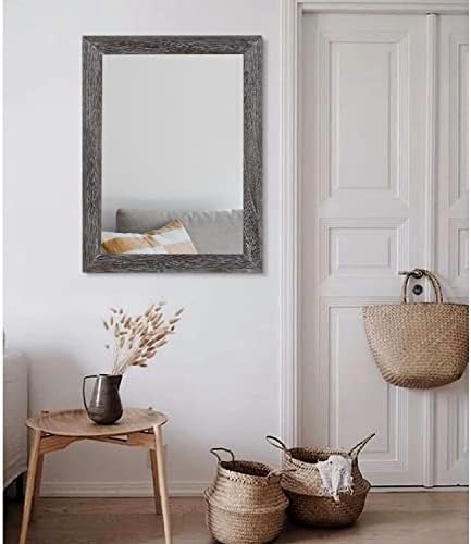 AAZZKANG Wall Mirror with Rectangle Wood Frame Large 26"x18" Rustic Decorative - Image 5