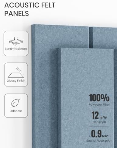 Fluxynara 36" x 24" Large Felt Bulletin Board，Coastal Haze - Image 5