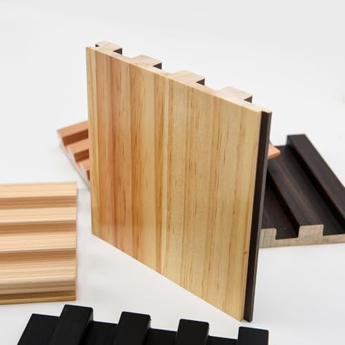 Art3d 6 x 5.7 Inch Slat Solid Wood Slat Wall Panels, Sample Pack - Image 3