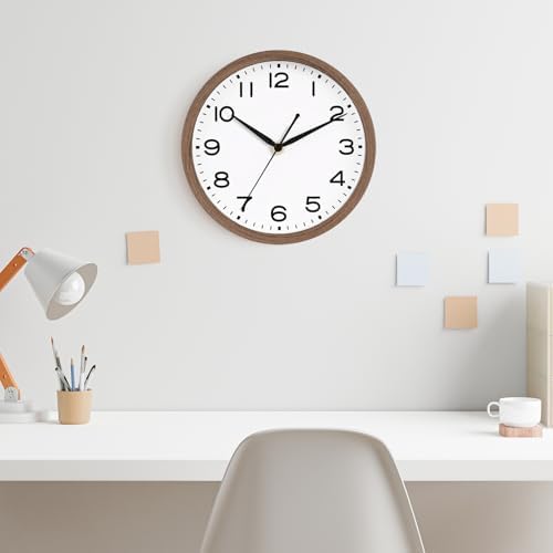 AKCISOT 10 Inch Wall Clock, Silent Battery Operated Analog Clock - Image 5