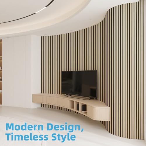 Art3d Roll-Flat Acoustic Wood Slat Wall Panel, 95.3 x 23.8 in - Image 2