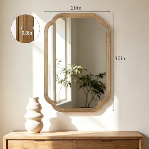 HOMECOOKIN Wood Bathroom Mirror - Image 5