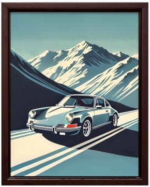 InkFlow Posters Vintage Sports Car Canvas Poster by InkFlowPosters
